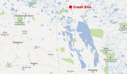 The Cessna 208 went down nearly 430 miles north of Winnipeg. (Map by NYCAviation/Google Maps)
