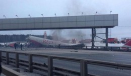 Crashed Red Wings Airlines Tupolev Tu-204 at Moscow Vnukovo Airport.