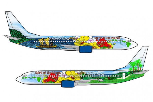 The winning design created by high school student Aaron Nee. (Image courtesy of Alaska Airlines)
