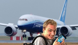 Dell dude is excited. (Photo composite by NYCAviation/Boeing/Dell)