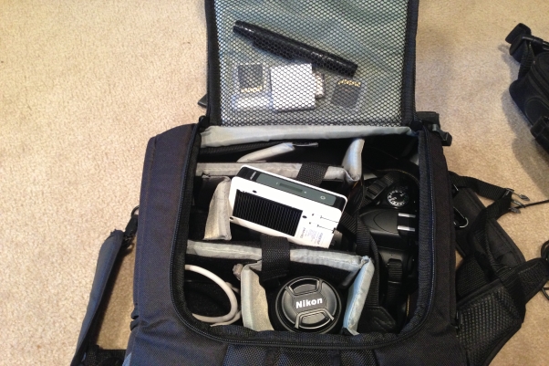 The plane spotters toolkit. Cleaning pen, cell phone battery recharger, SD card reader, and more!