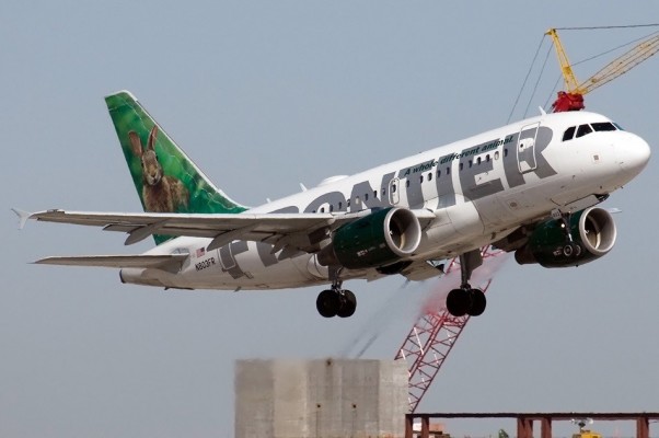 The last Frontier A318, taking off from Phoenix . Credit: Jeremy D. Dando