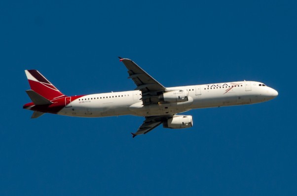 A TACA A321 climbs out of JFK.